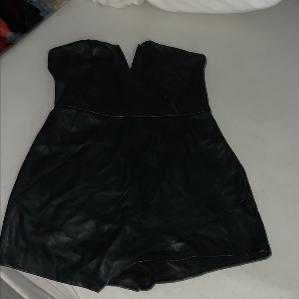 Leather Jumpsuit/ romper